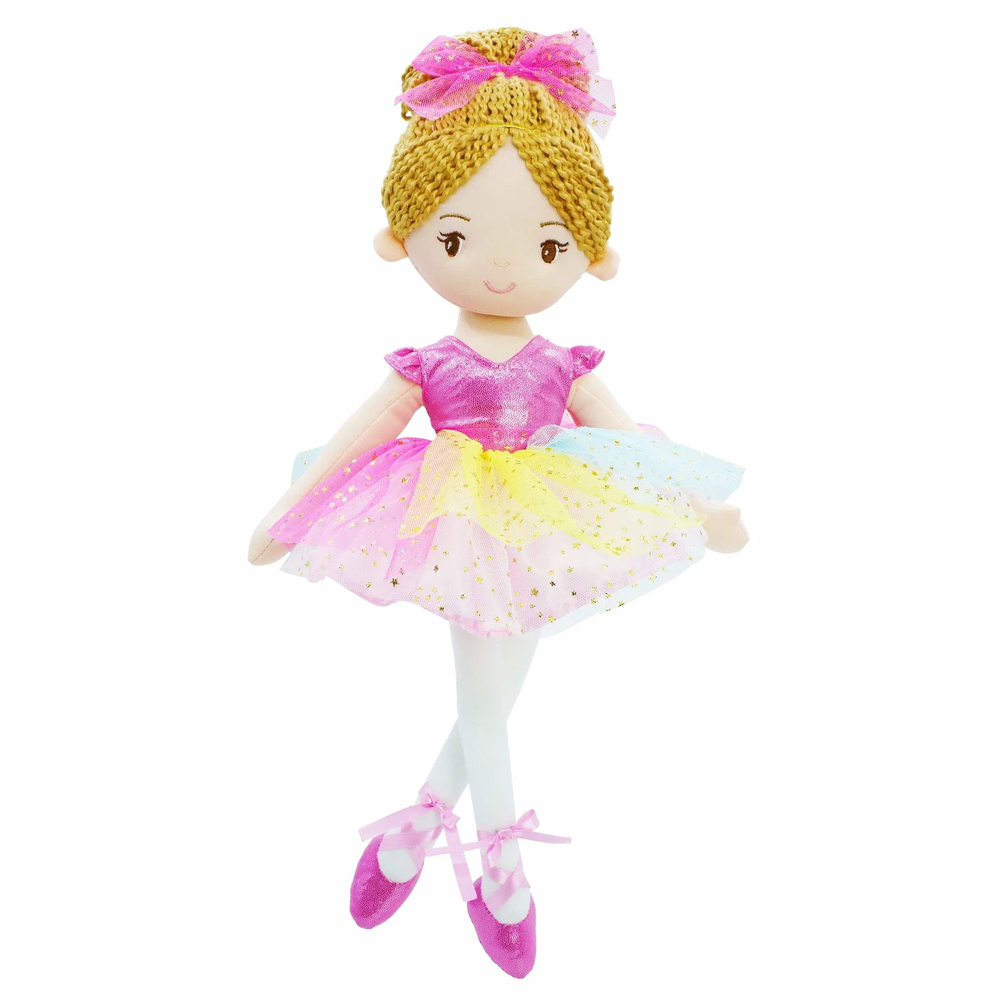40 cm Ballerina Principessa Polina - Bambola di peluche piena - vestito rosa - regalo per bambine