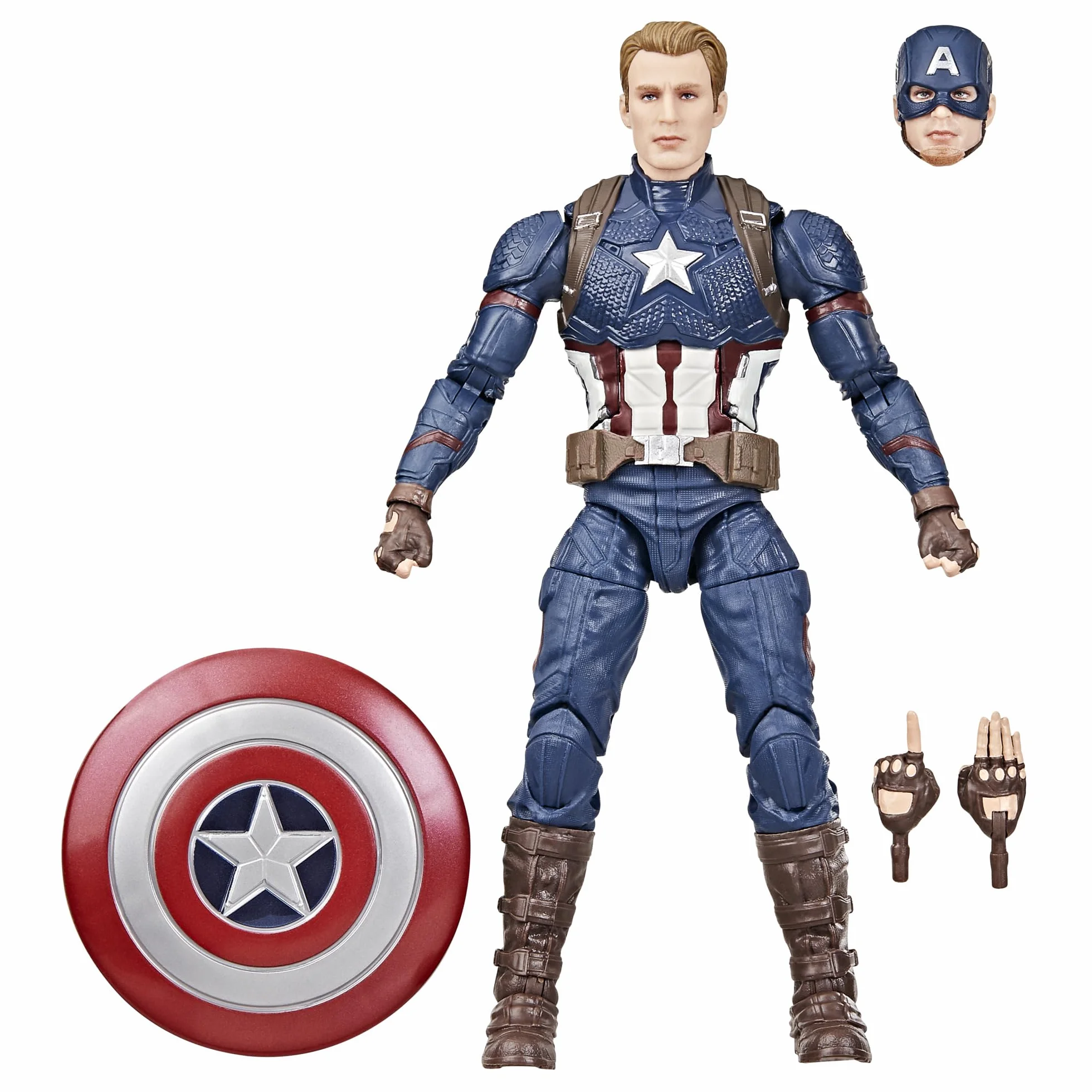 Hasbro Marvel Legends Series, Captain America ispirato al film "Avengers: Endgame", action figure collezionabile per adulti da 15 cm