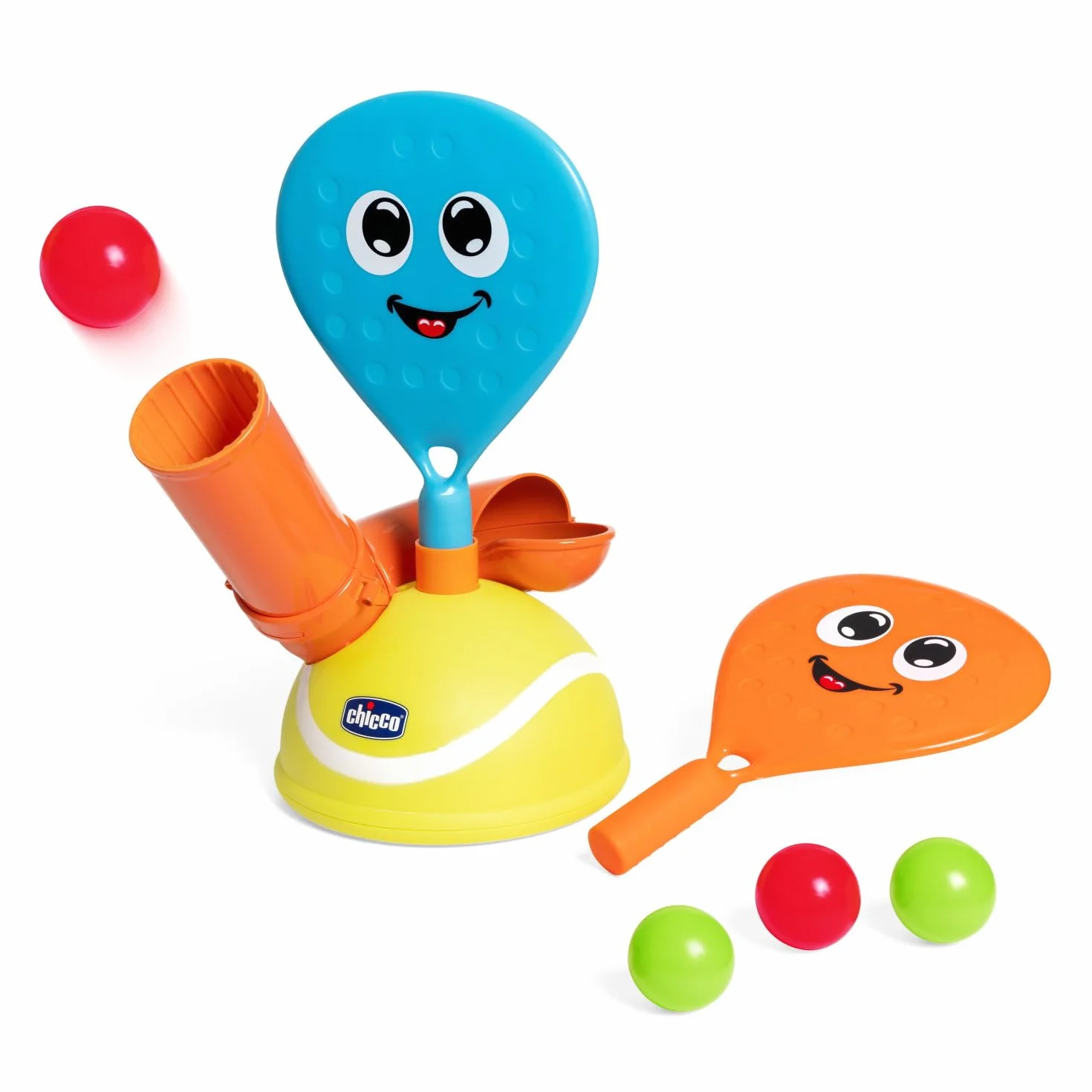 Chicco Padel Set, Gioco elettronico Padel, Include Due Racchette e 4 Palline, Allena la coordinazione Manuale e la motricità fine, Giochi Sportivi, 3-5 Anni