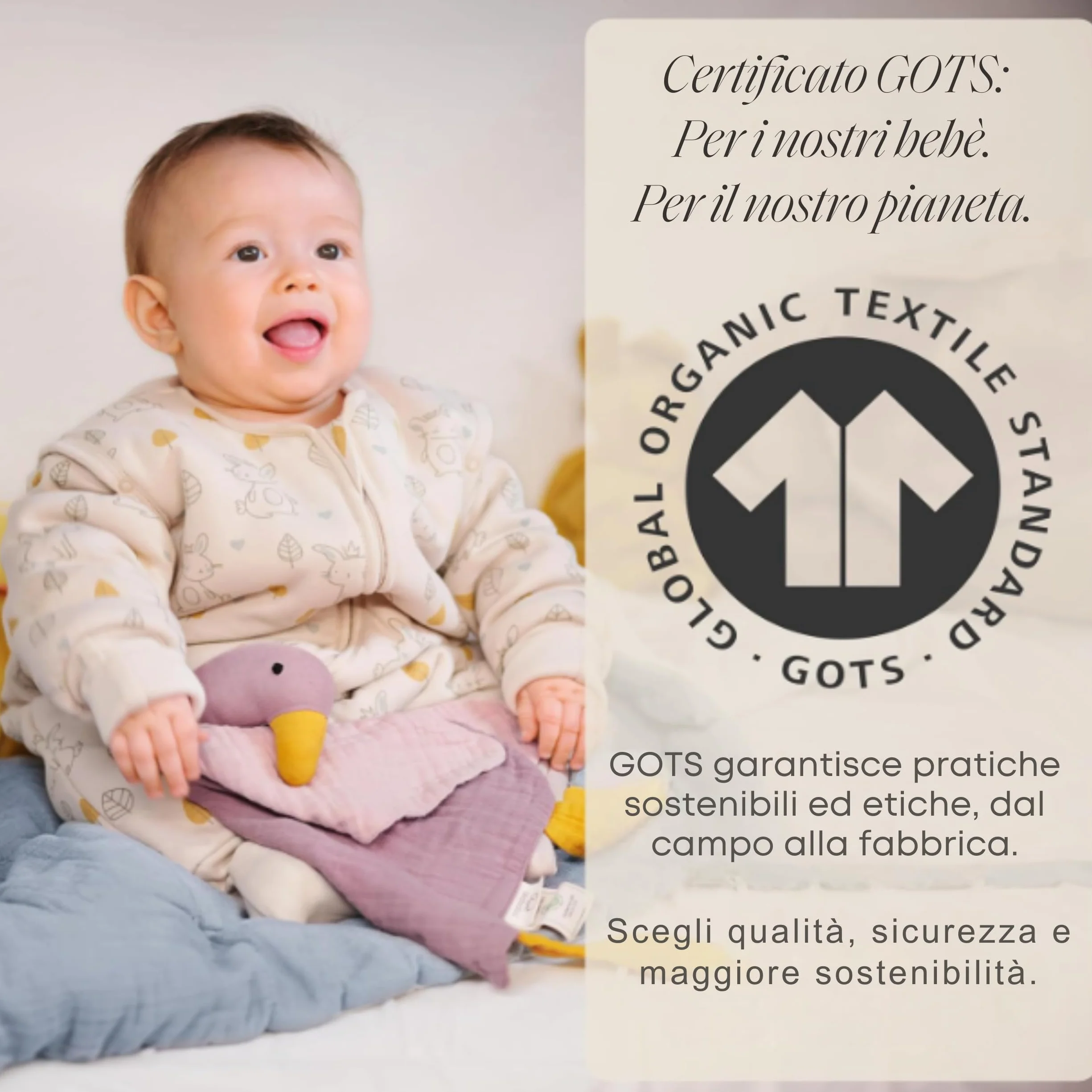 Panno Morbido Anatra | Cotone Mussola | Regalo di Nascita per Maschi & Femmine | Giocattolo per Bambini | GOTS | Dusty Rose