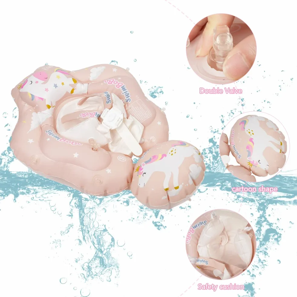 Vicloon Anello di Nuoto per Bambini, Piscina Salvagente per Bambini, Salvagente Gonfiabile per Piscina in PVC Sicuro, Salvagente per Bambini Adatto per Bagno, Piscina, Mare