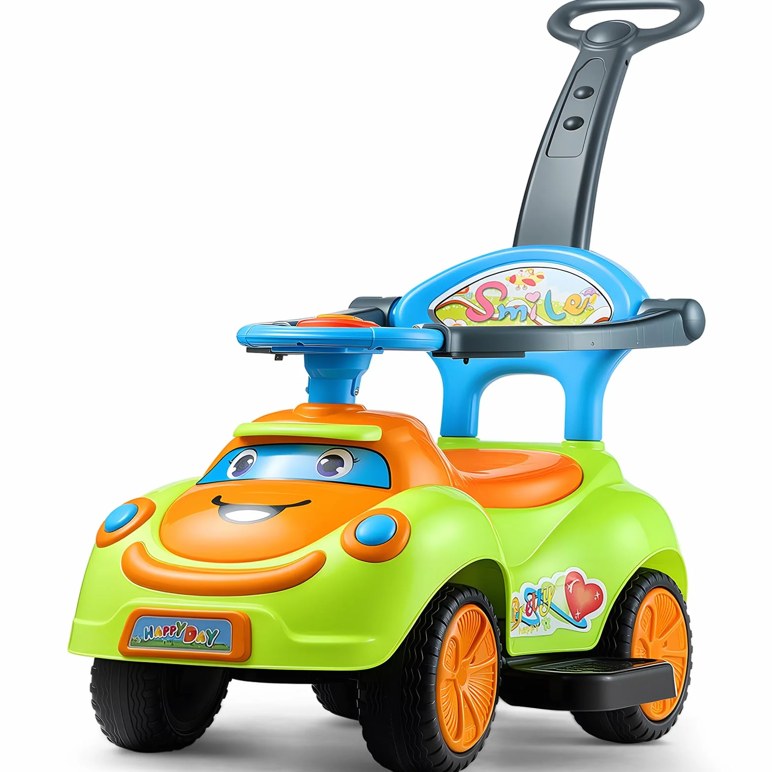 VEVOR Macchinina a Spinta Giocattolo Auto per Bambini, Capacità 25 kg, con Spondina di Sicurezza, Maniglia, Macchina Cavalcabile per Bambini per Sviluppo Muscolare ed Equilibrio