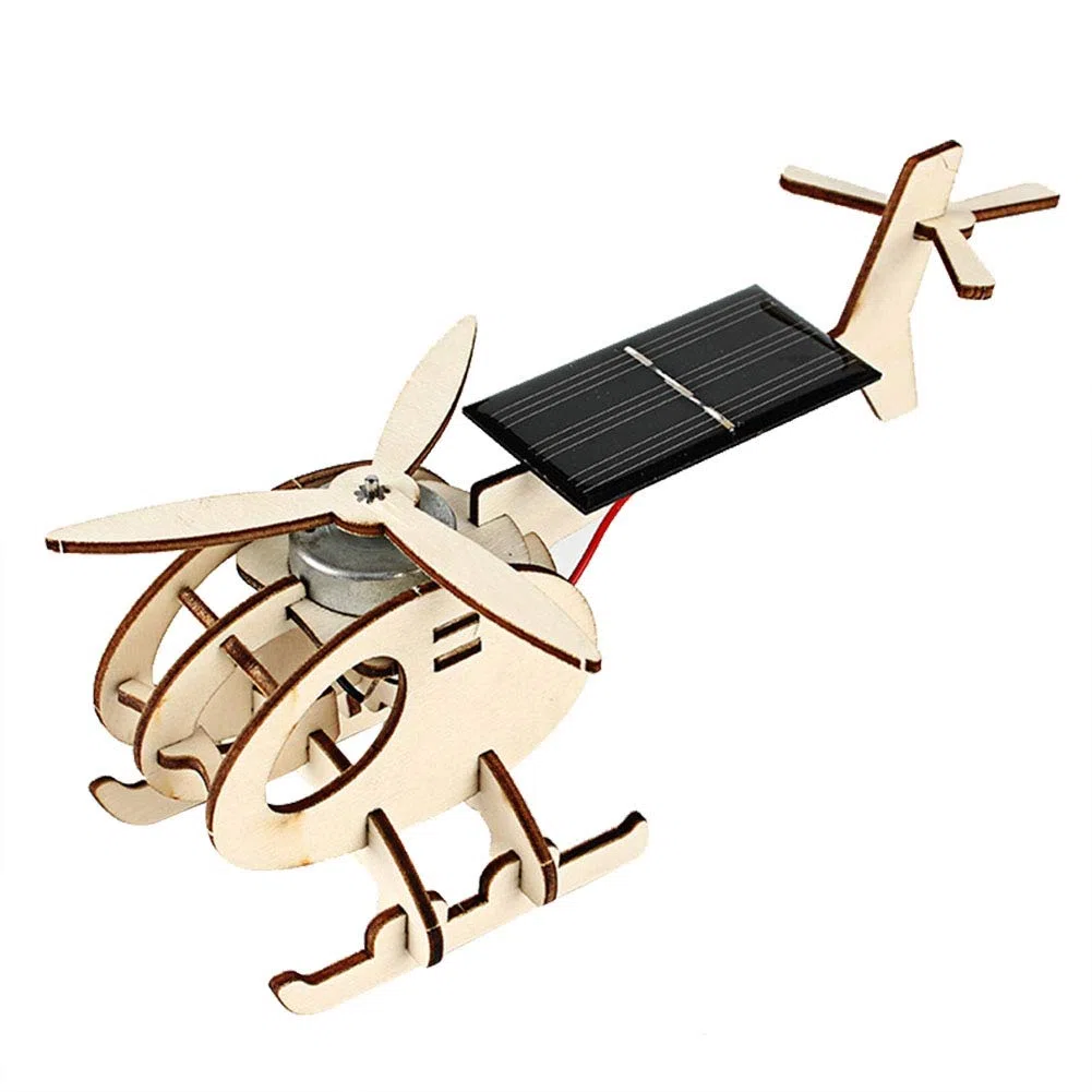Gegong Kit Artigianato per Bambini per Bambini a Aereo in Legno educativo aderoperato Solare per Bambini