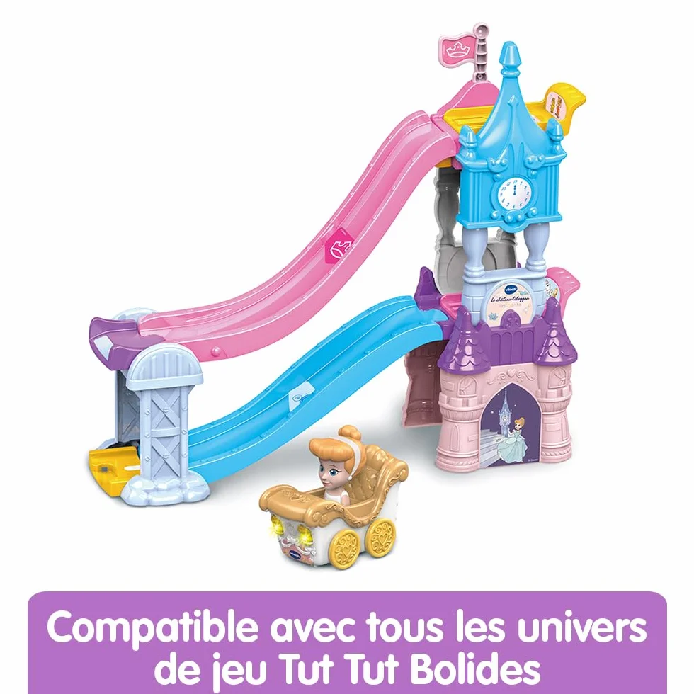 VTECH TUT TUT BOLIDES DISNEY PRINCESSES - CHÂTEAU - TOBOGGAN ENCHANTÉ (+ LE CARROSSE MARIAGE ENCHANTÉ DE CENDRILLON)