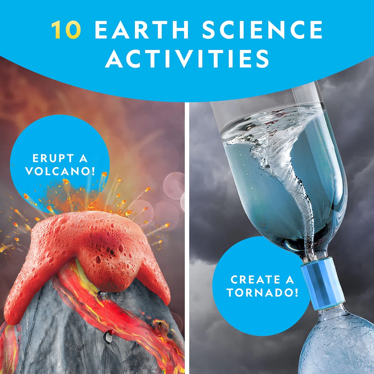 NATIONAL GEOGRAPHIC Mega Science Lab - Science Kit Bundle Pack with 75 Easy Experiments, Featuring Earth Science, Chemistry, and Science Magic Activities for Kids
