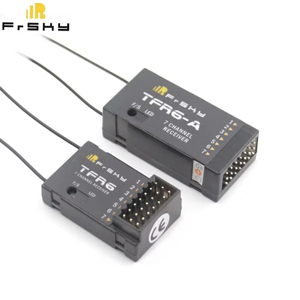 SPARKHOBBY FrSky TFR6A TFR6-A 2,4GHz 7 Ricevitore Channale FASST Compatibile Futaba T14SG T8FG Modulo per Telecomando FPV Droni (TFR6)