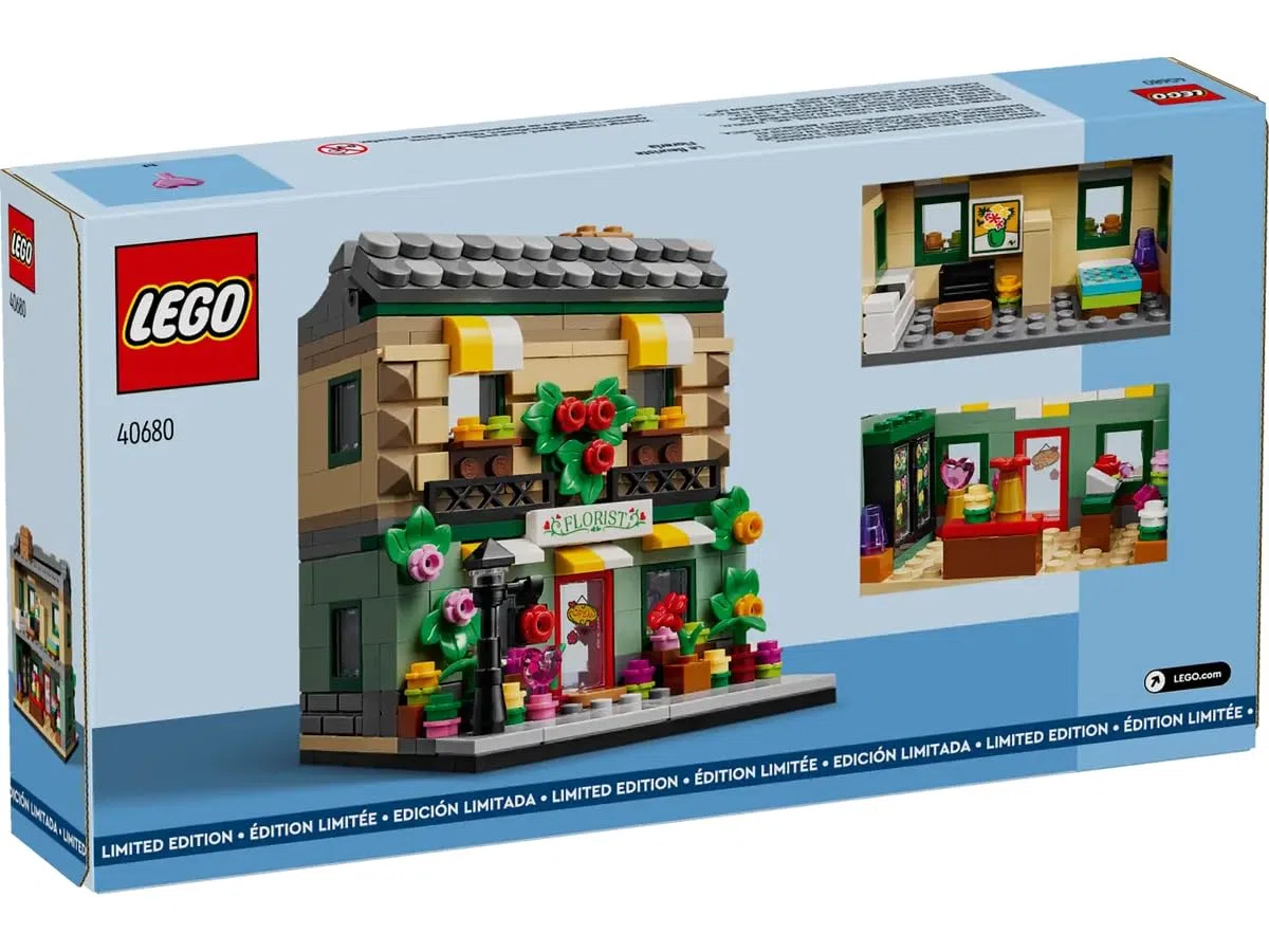 LEGO Flower Store 40680 - Modellino da collezione con dettagli interni, design personalizzabile, ottimo regalo per adulti e adolescenti, 337 pezzi
