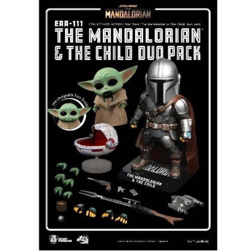Beast Kingdom- Confezione Duo The Mandalorian & The Child, Multicolore, EAA-111