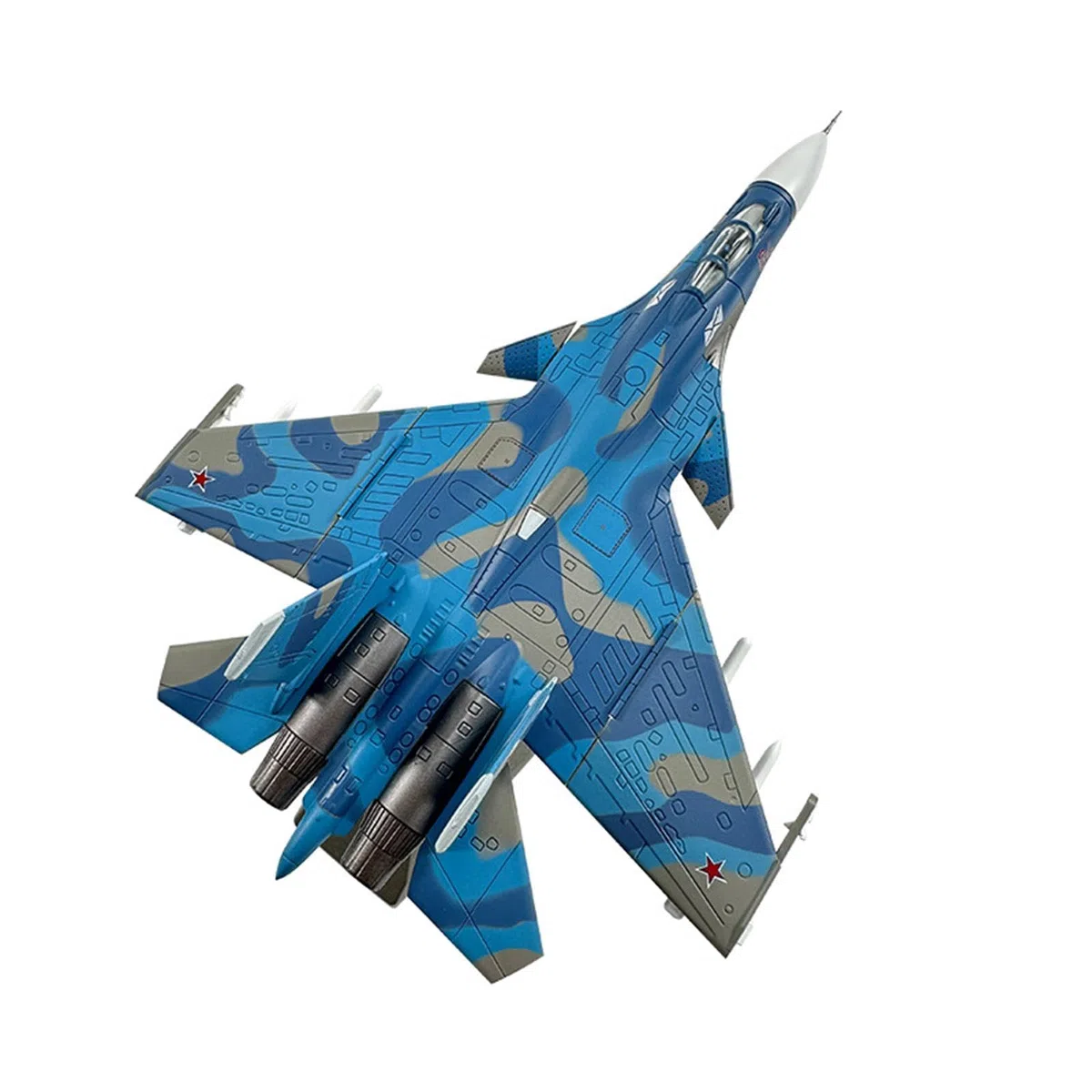 Diecast Alloy Aircraft SU-33 Fighter 1/100 Scala Display Modello da collezione con supporto per la decorazione della stanza Regalo di compleanno Ragazzi