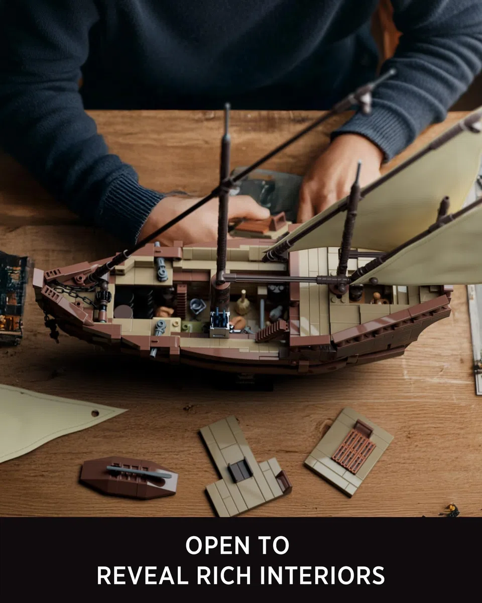Nifeliz Kit di Costruzione della Nave a Vela Nina per Adulti, Modello Decorativo per Ufficio, Camera da Letto o Mensola, Regalo per Appassionati di Navi (1.402 Pezzi, NF10352)