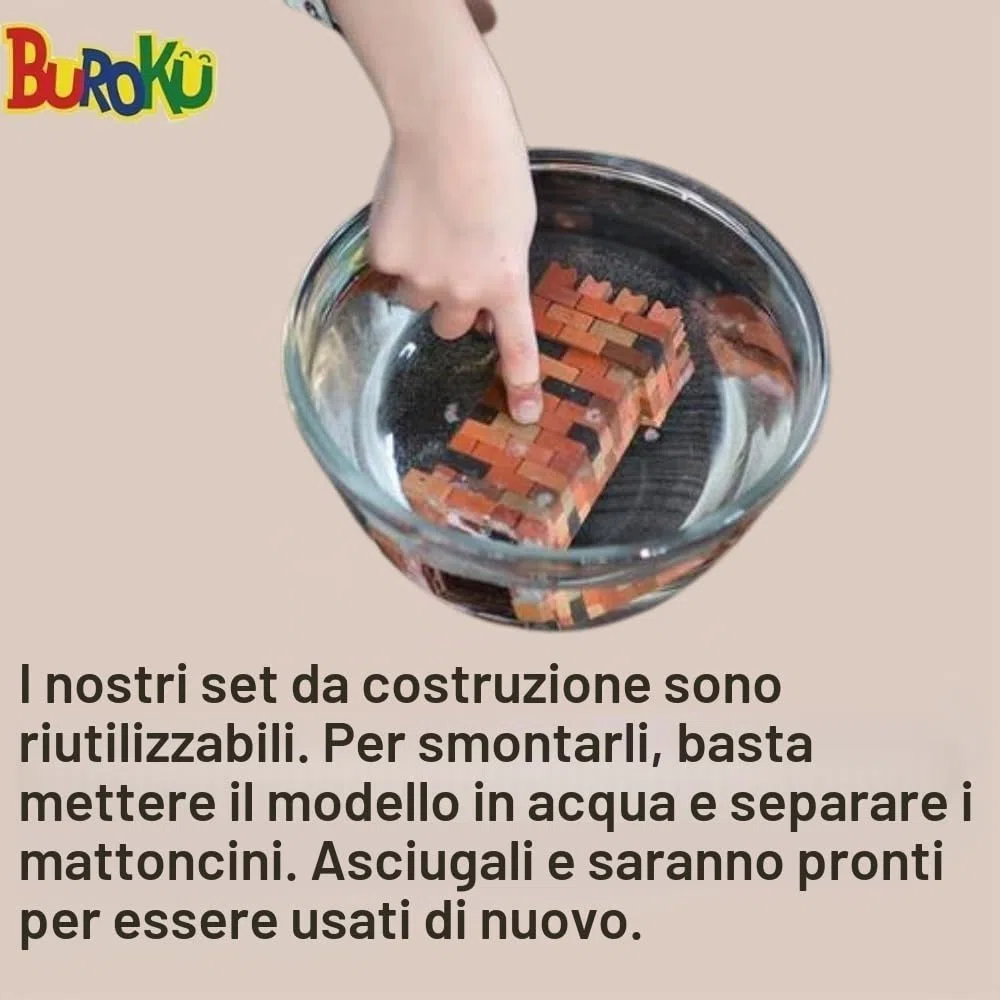 Buroku - Kit Costruzione Romana 390 Pezzi | Tempio Romano Realistico | Mattoni di Pietra | Incoraggia Apprendimento STEM e Abilità Motorie | Per Bambini e Adulti