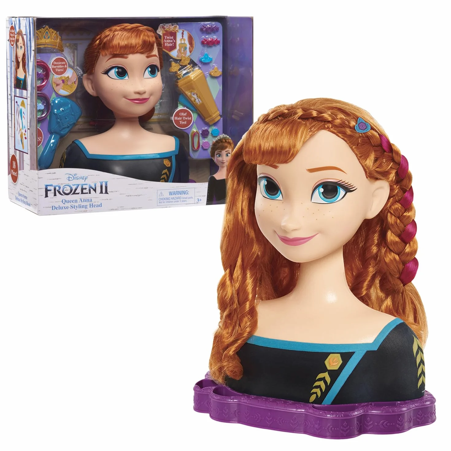 JP Disney Styling FRND7000 Frozen 2 Deluxe Anna Styling Testa, 30x27x16 cm