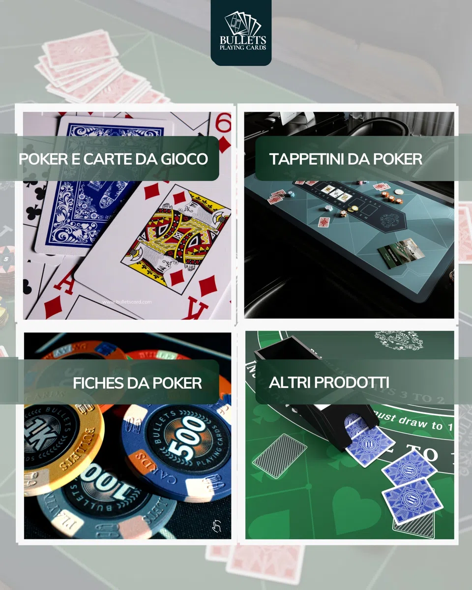 Bullets Playing Cards, Valigetta da poker Christopher, Set da poker con 300 chip in plastica, con pulsante di dealer in ceramica, confezione doppia di carte da poker