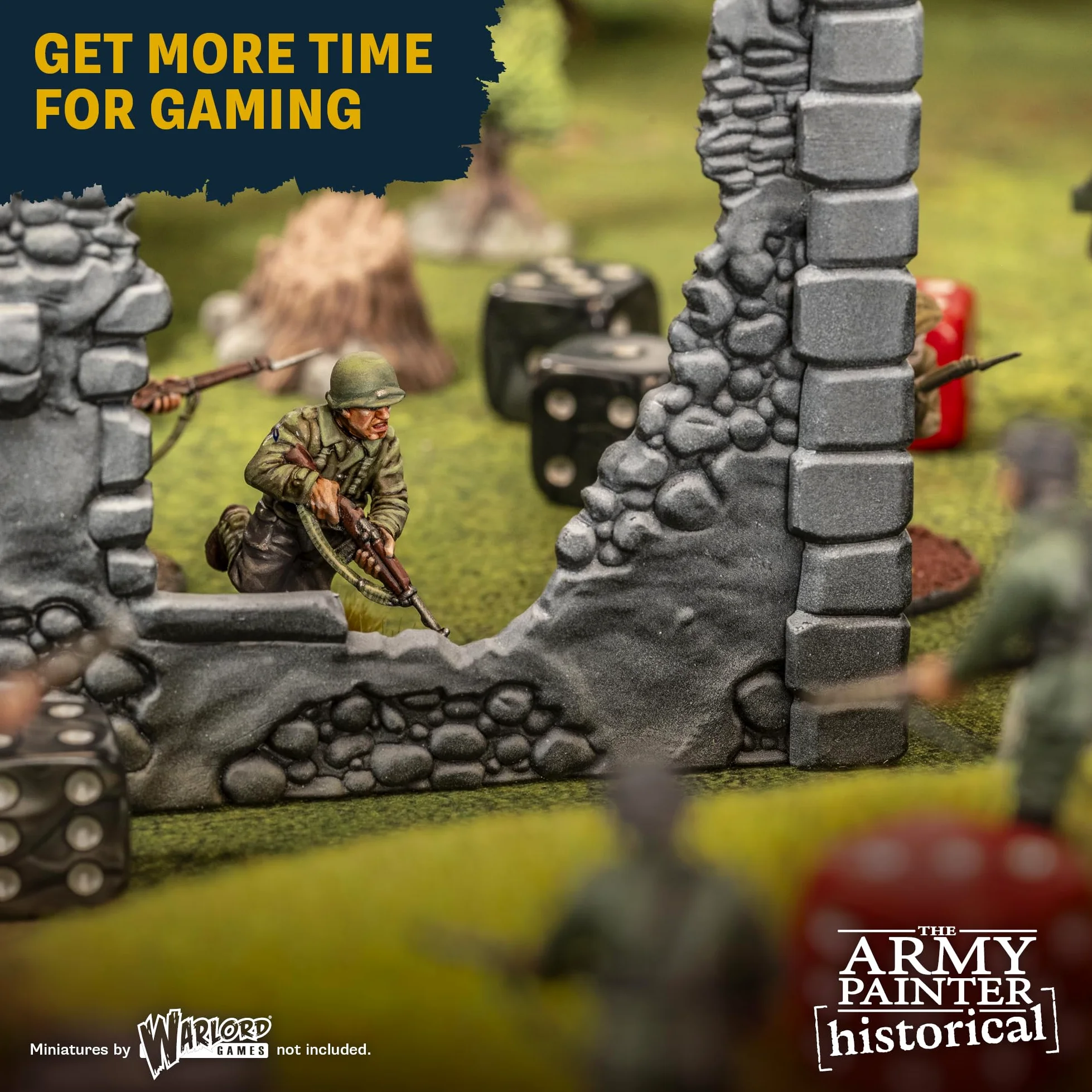 The Army Painter, Historical: WWII British 8th Army, 10 x 18 ml Warpaints Fanatic, 9 acrilici e 1 Wash - Miniature Paint per ricreare la lotta in tutto il Nord Africa
