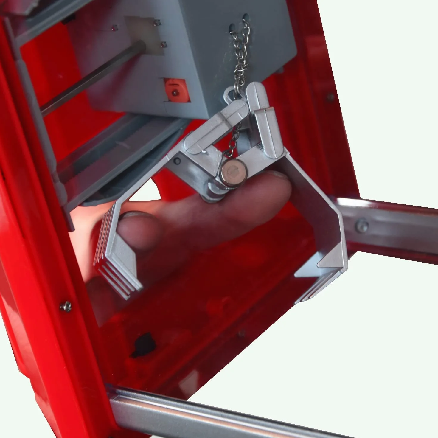 Mikamax - Candy Grabber - Gioco arcade - Macchina dei dolci per la casa - macchina artiglio - Mini Fair Game Machine - Rosso - Macchina per caramelle con braccio di presa
