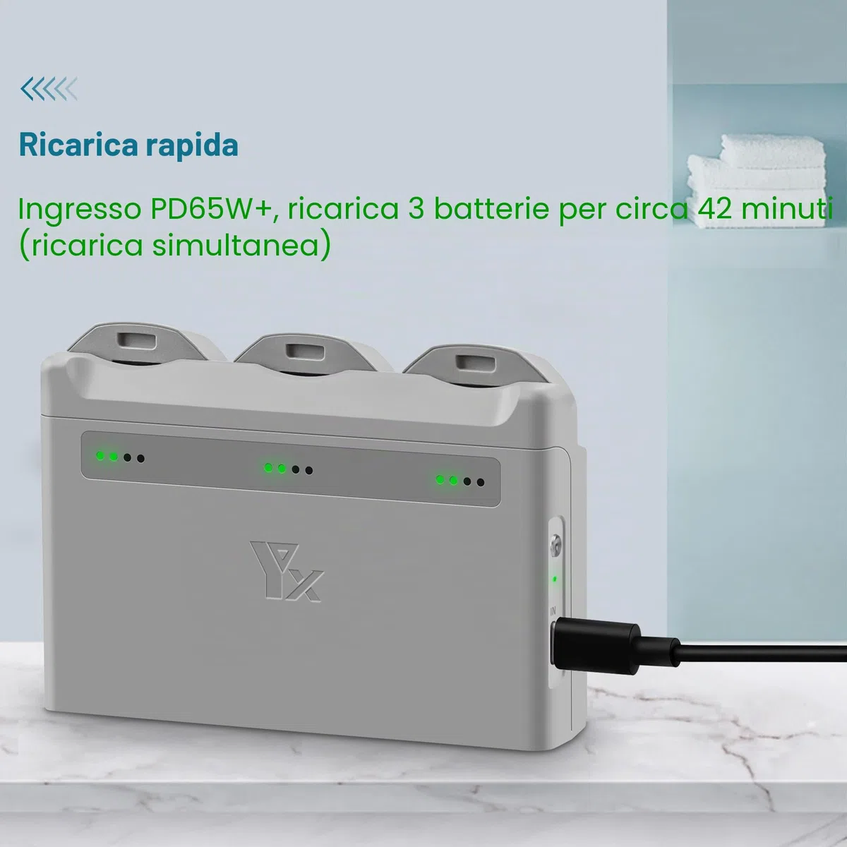 Caricabatteria per DJI Neo Drone,Caricatore,Hub di ricarica a due vie,Carica 3 Batteria Accessori