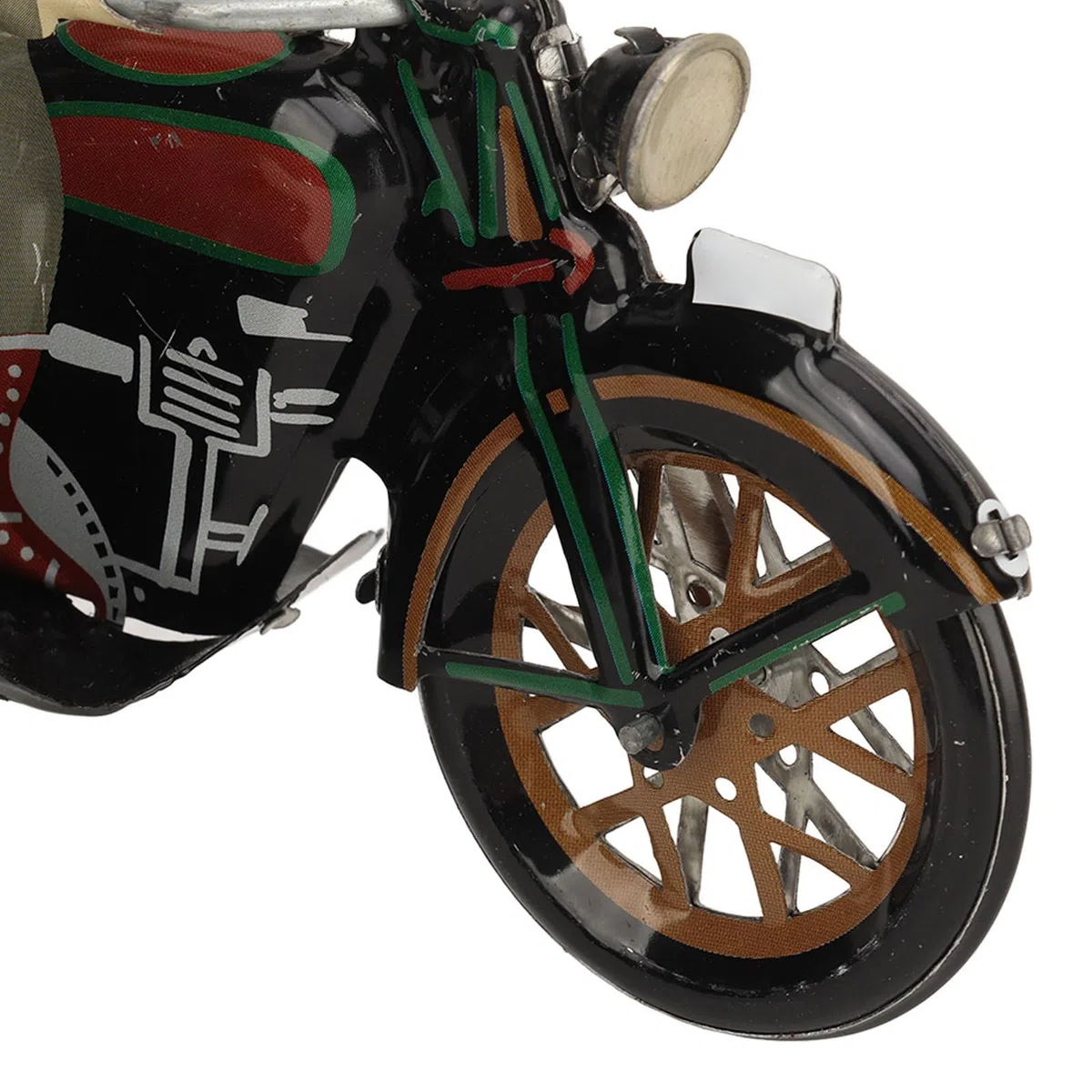 Alomejor Giocattolo Vintage in Latta da Collezione, Giocattolo a Carica per Motocicletta a 3 Ruote, Ornamenti Personalizzati per Ragazzi e Ragazze