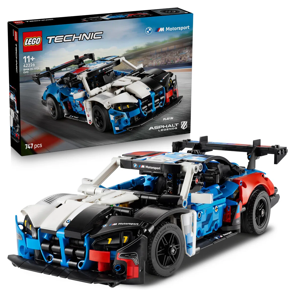 LEGO Technic Auto da Corsa BMW M4 GT3 EVO Giocattolo - Kit di Modellismo con Macchina con Motore V6, Sterzo e Porte Apribili - Regalo da Gamer per Ragazzi da 11 Anni Appassionati di Motorsport - 42226