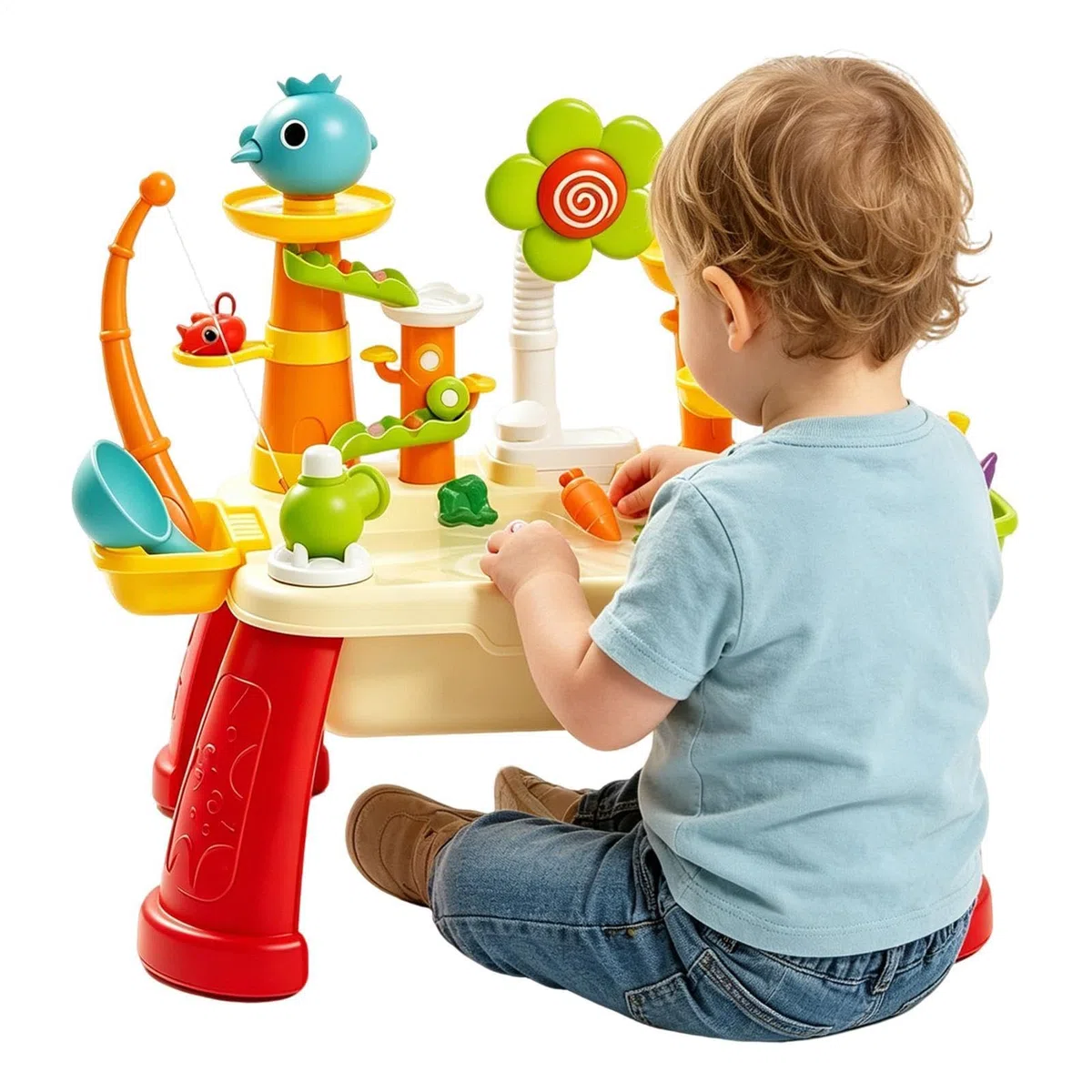 Generico Tavolo da Gioco Acquatico: Pompa di circolazione elettrica, Fontana con Spruzzi d'Acqua a 4 Gambe Rimovibili; Piattaforma attività automatizzata Aqua Basin; Vassoio cinetico in sigill