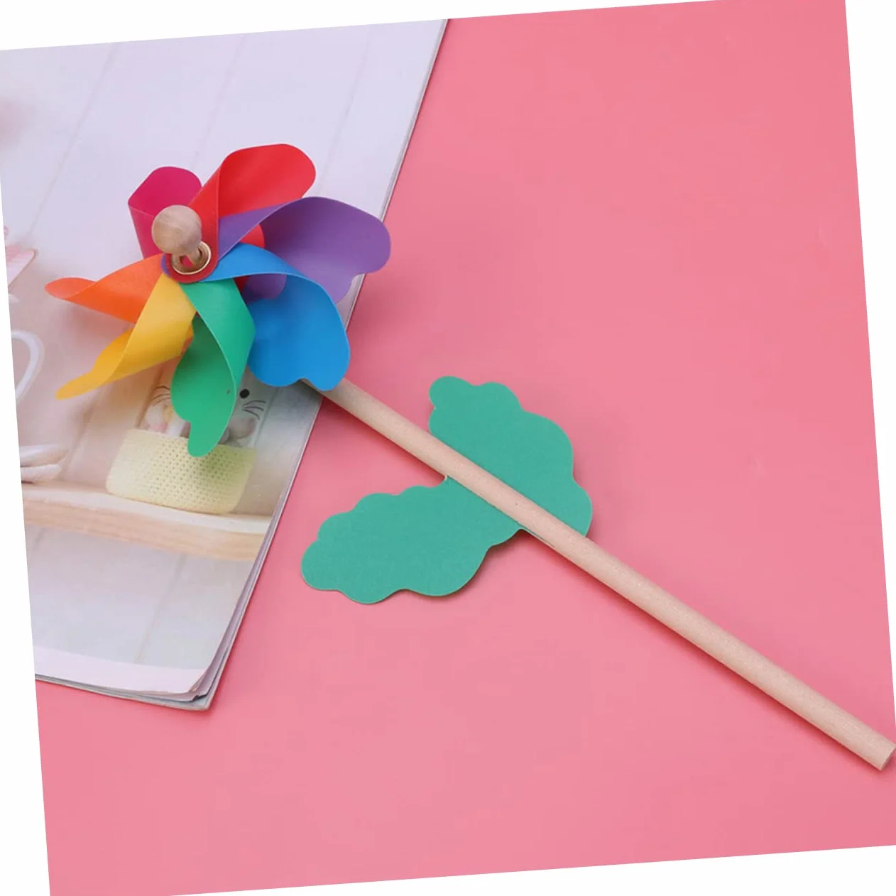 12 Pezzi Girandole Per Bambini Da Giardino Girandole Di Plastica Arcobaleno Mulini A Decorazioni Per Bambini