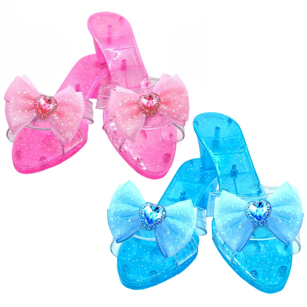 Scarpe da Principessa, 2 Paia di Scarpe Eleganti con Tacco Alto, Antiscivolo, Portatili, finte di Giocare con Tacchi in per Giochi e Giocattoli in Costume da Giorno per Personaggi scolas