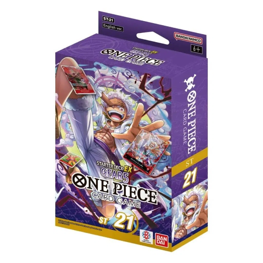 BANDAI One Piece TCG Starter Deck EX: Gear 5 51 carte, bustine protettive, pacchetto