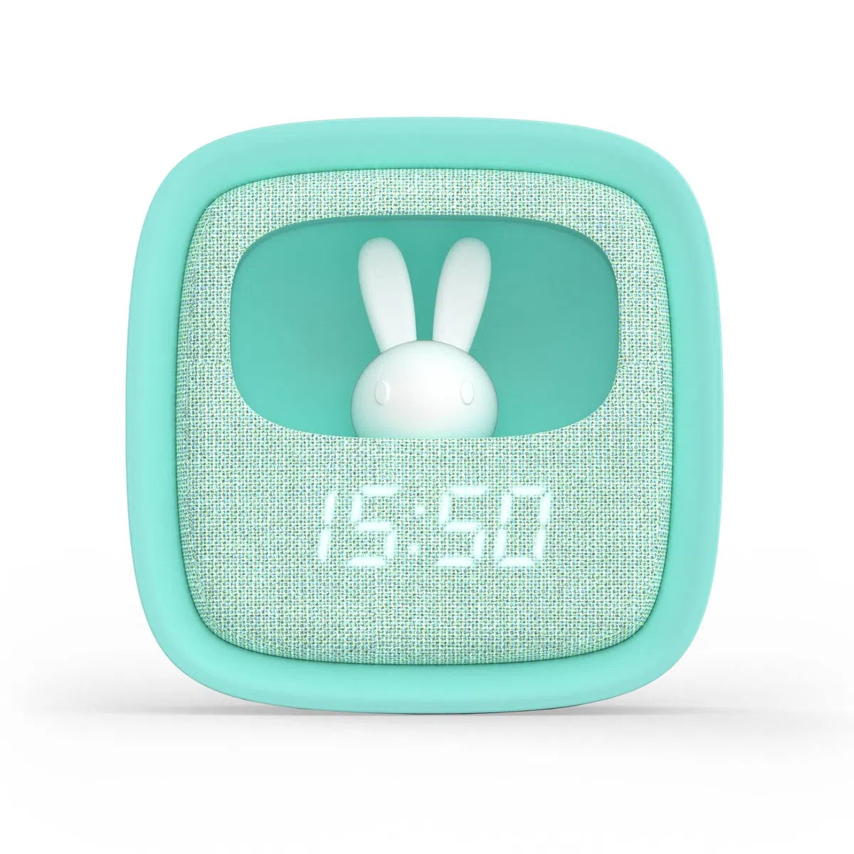 Sveglia Digitale per Bambini e Lampada Billy Clock con Coniglietto Soft Touch - Sveglia Comodino con Data, Ora e 3 Allarmi - Luminosità Regolabile - Blu - MOB