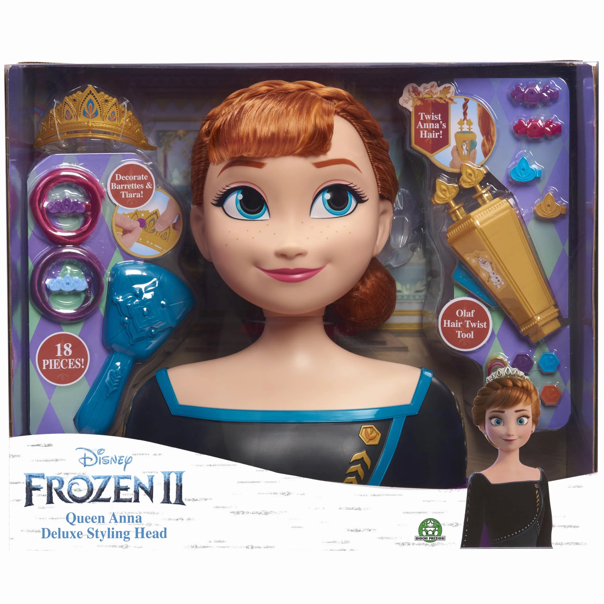 JP Disney Styling FRND7000 Frozen 2 Deluxe Anna Styling Testa, 30x27x16 cm