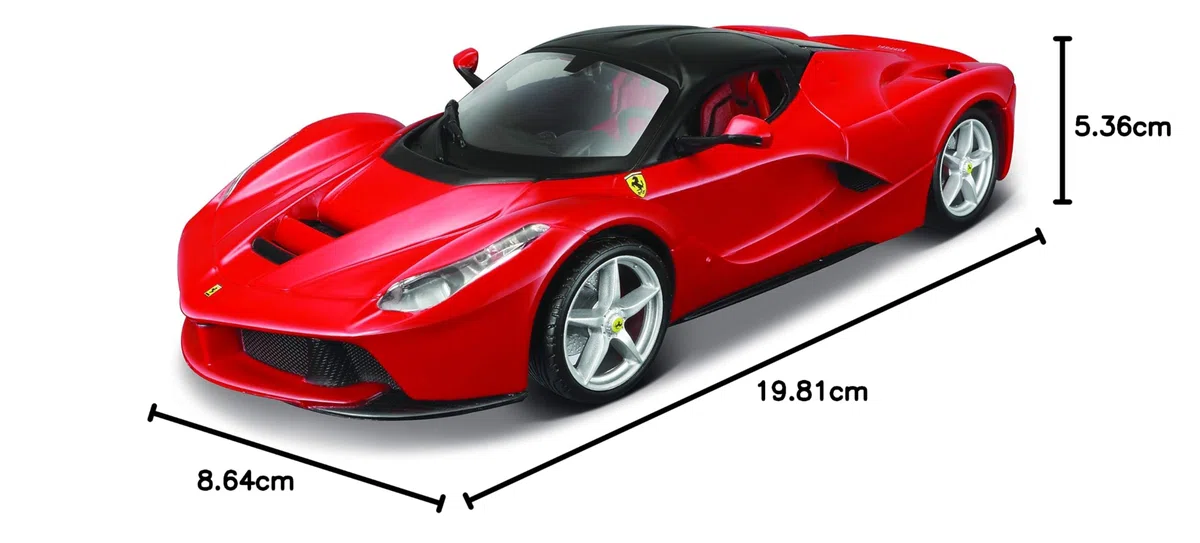 Maisto 58108639129 - Modellino da costruire, Ferrari "LaFerrari", scala 1:24, Nero/Rosso