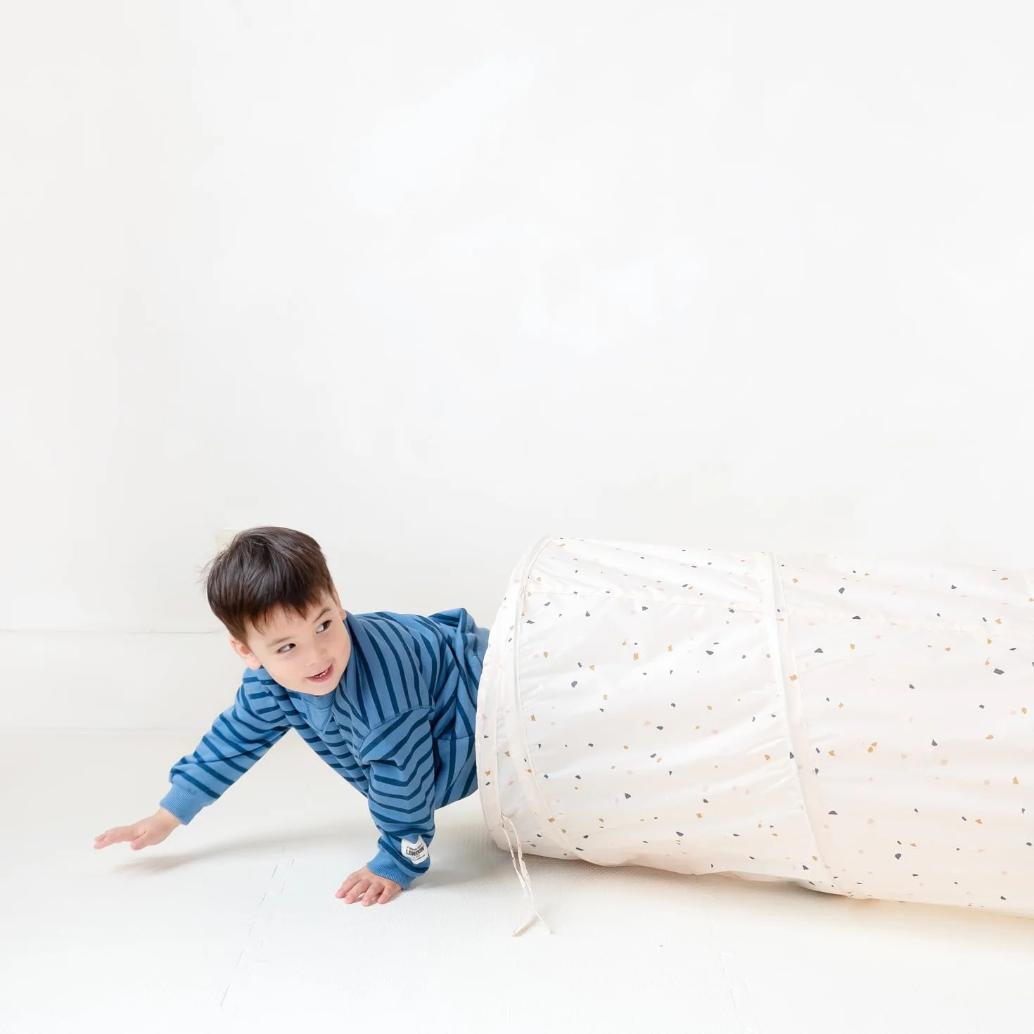 3 Sprouts - Tunnel Gioco per Bambini - Tenda da Gioco Pieghevole e Portatile - Terrazzo Beige