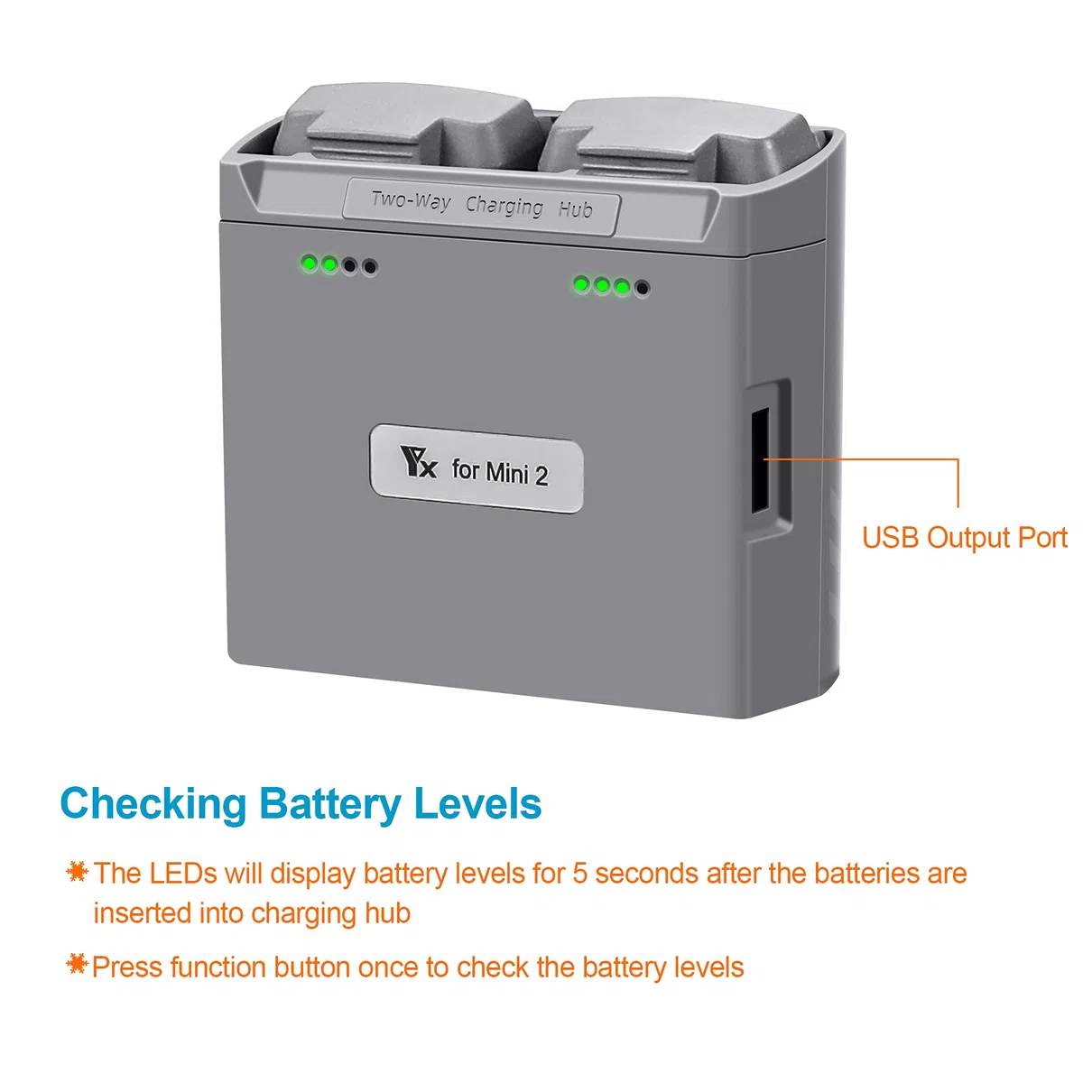 Caricabatterie per DJI Mini 4K/2,Mini SE Drone,Stazione di Ricarica a Due Vie,Ricarica 2 Batterie Sequenza, Caricatore Carica Batteria Accessori