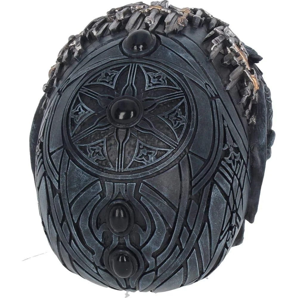 Nemesis Now Sword Skull - Statuetta in resina, 18,5 cm, colore: Nero