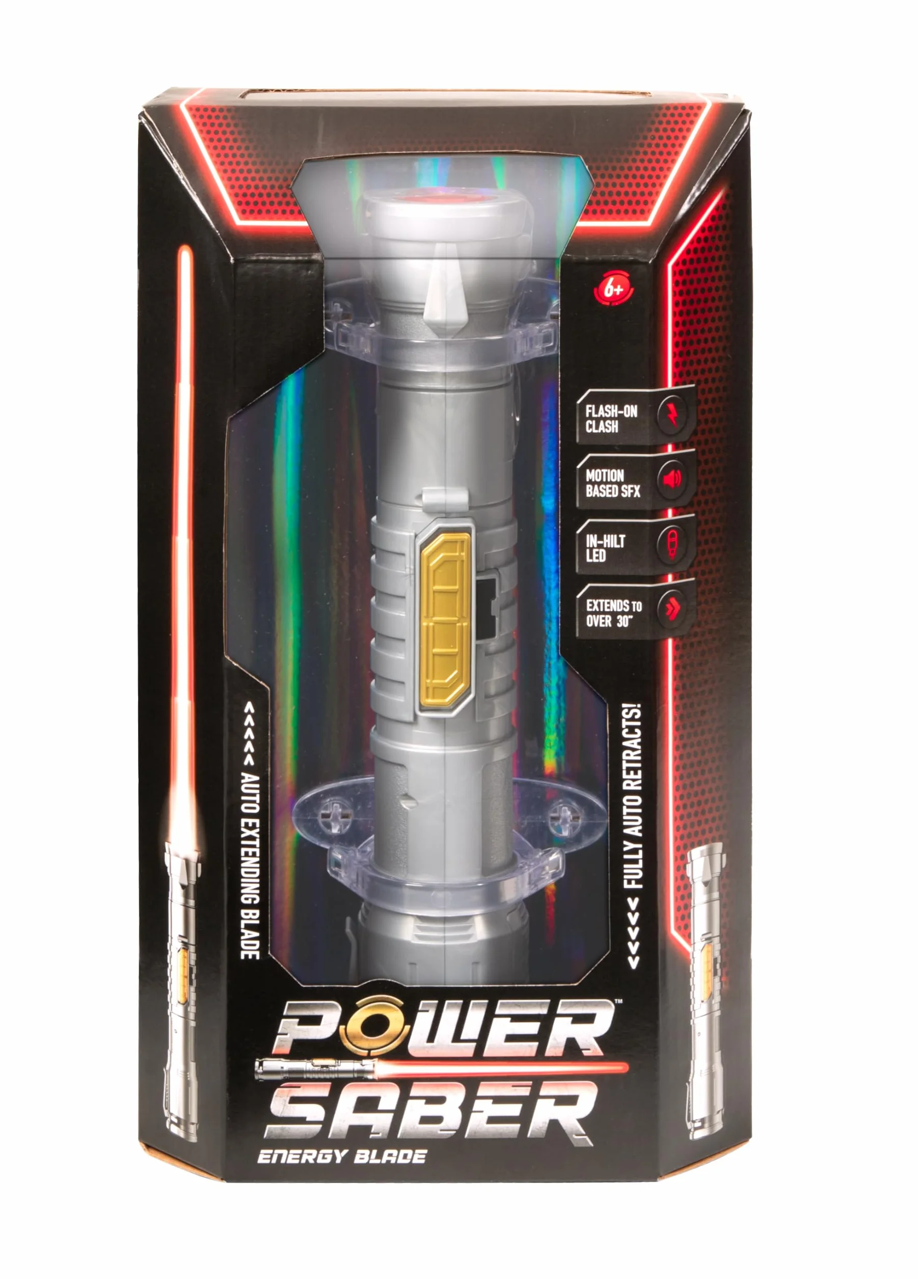 Jeux de rôle - GOLIATH - Power Saber Red - Sabre 1:1 contractable et rétractable! Des 8 ans