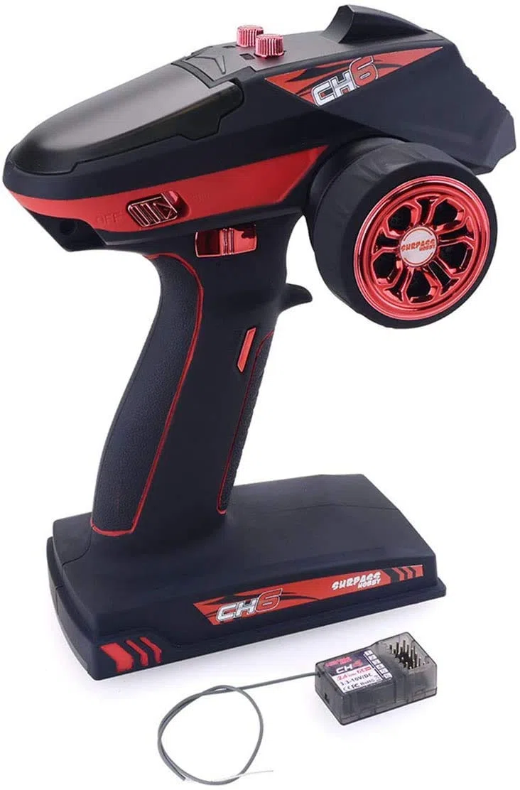 DollaTek Telecomando 2.4G RC Trasmettitore radiocomando Digitale a 6 canali con Ricevitore per Barca remota RC
