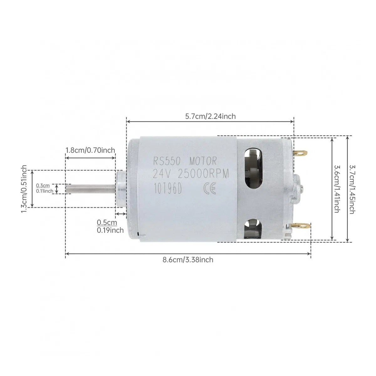 Motore CC RS550 24 V 25000 Giri/min Motore Elettrico Ad Alta Velocità For Bambini Auto Da Corsa Aggiornamento 18 V 20 V 24 V RS 550