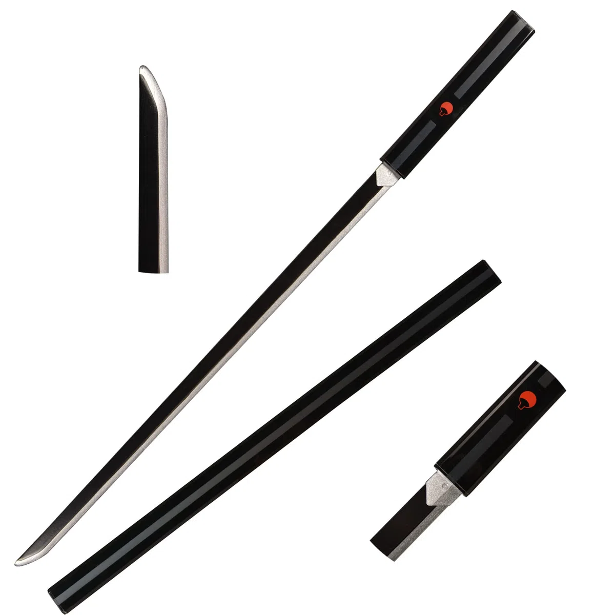 Spada Giapponese da Samurai Katana, Spada Anime Sasuke,Kusanagi-No-Turugi Nero,Nessun Logo di Famiglia