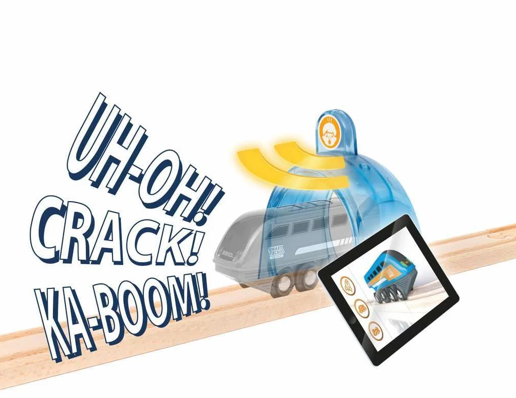 BRIO World - Attraversamenti Pericolosi, Smart Tech Sound, Accessorio Pista Trenino, Set Costruzioni in Legno, Compatibile con Tutti i Prodotti BRIO, Giocattolo per Bambini 3+ Anni