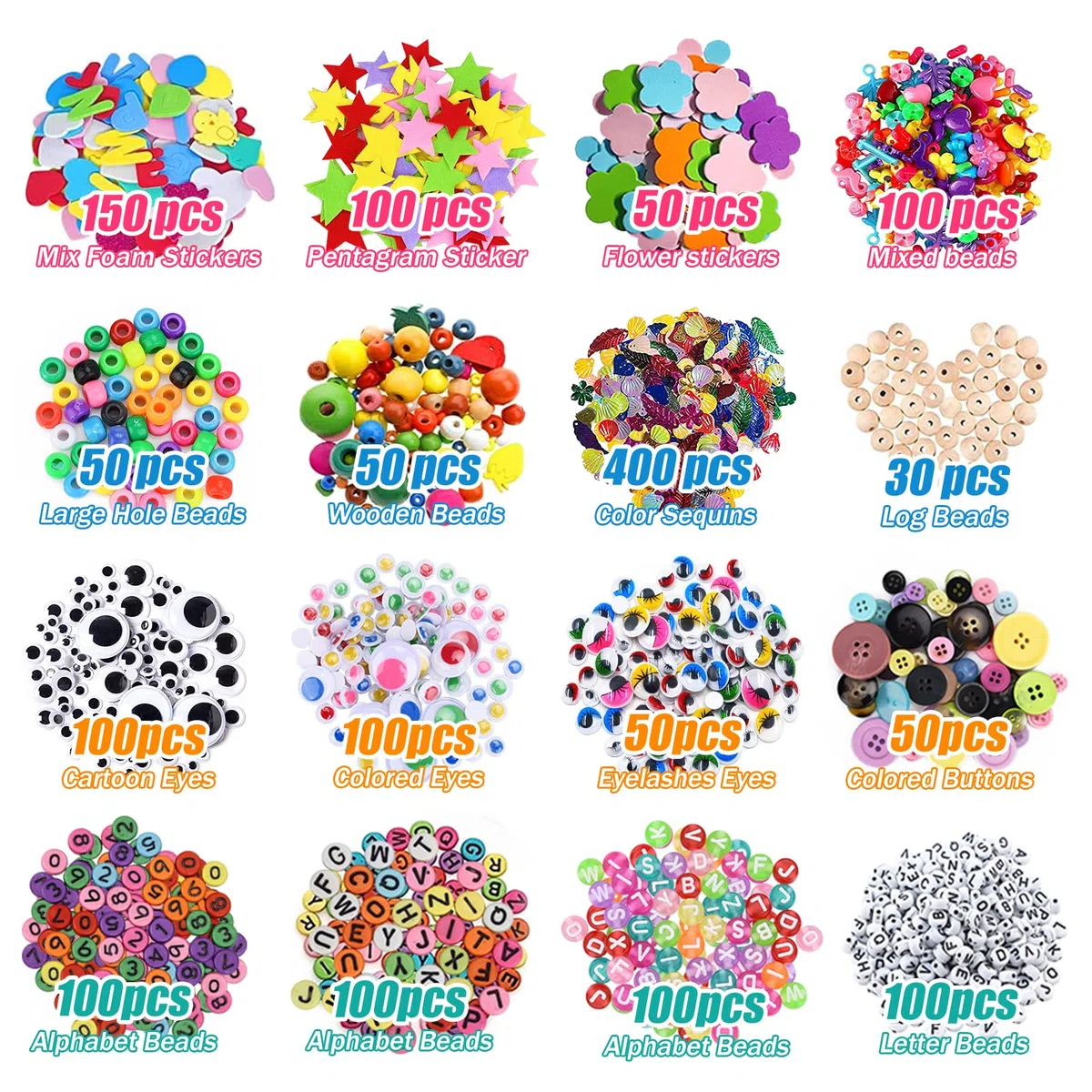 YUTUY Lavoretti Creativi per Bambini,3000+ Pezzi DIY Art Craft Set,Giochi Creativi Kids Mestiere Fai da Te Decorazioni Giocattoli,Giochi Creativi Bambina 3+Anni