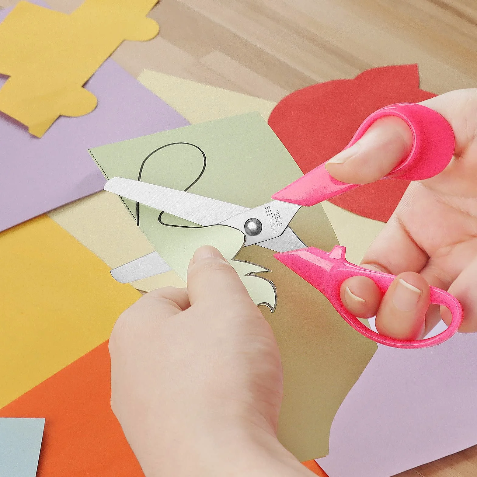 Forbici per bambini con lame a punta smussata in acciaio inossidabile e manico ergonomico, ideali per scuola e aule, colori multipli, 12,7 cm, confezione da 30