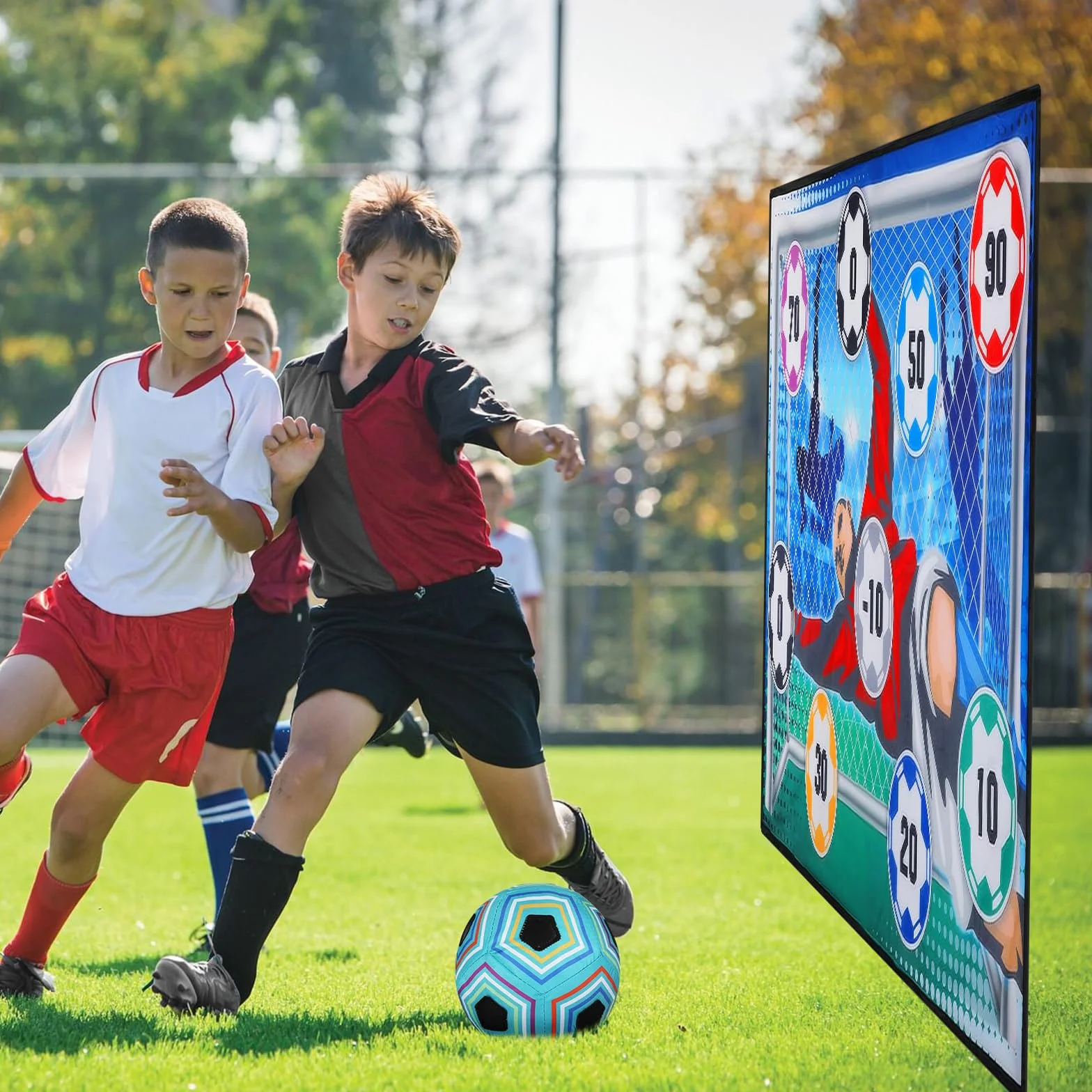Set da gioco da calcio per bambini 3 4 5 6 7 8, giochi di calcio da giardino per interni ed esterni, palla da calcio in , morbido porta da calcio con accessori per l'allenamento del calcio, regalo per