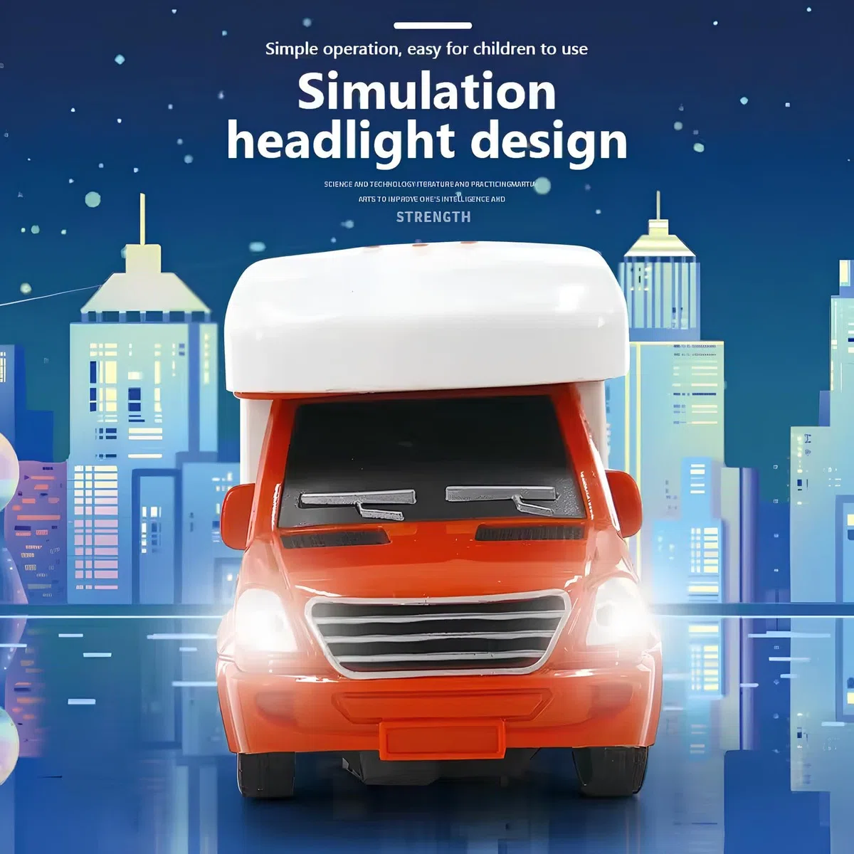 Camper Giocattolo Telecomandato con Luci Scala 1:32 per Bambini Motorhome Radiocomando Camion Telecomandato con Luci Ruote Gommate Modellino Camper Touringcar Auto Caravan Roulotte Giocattolo Pulmino