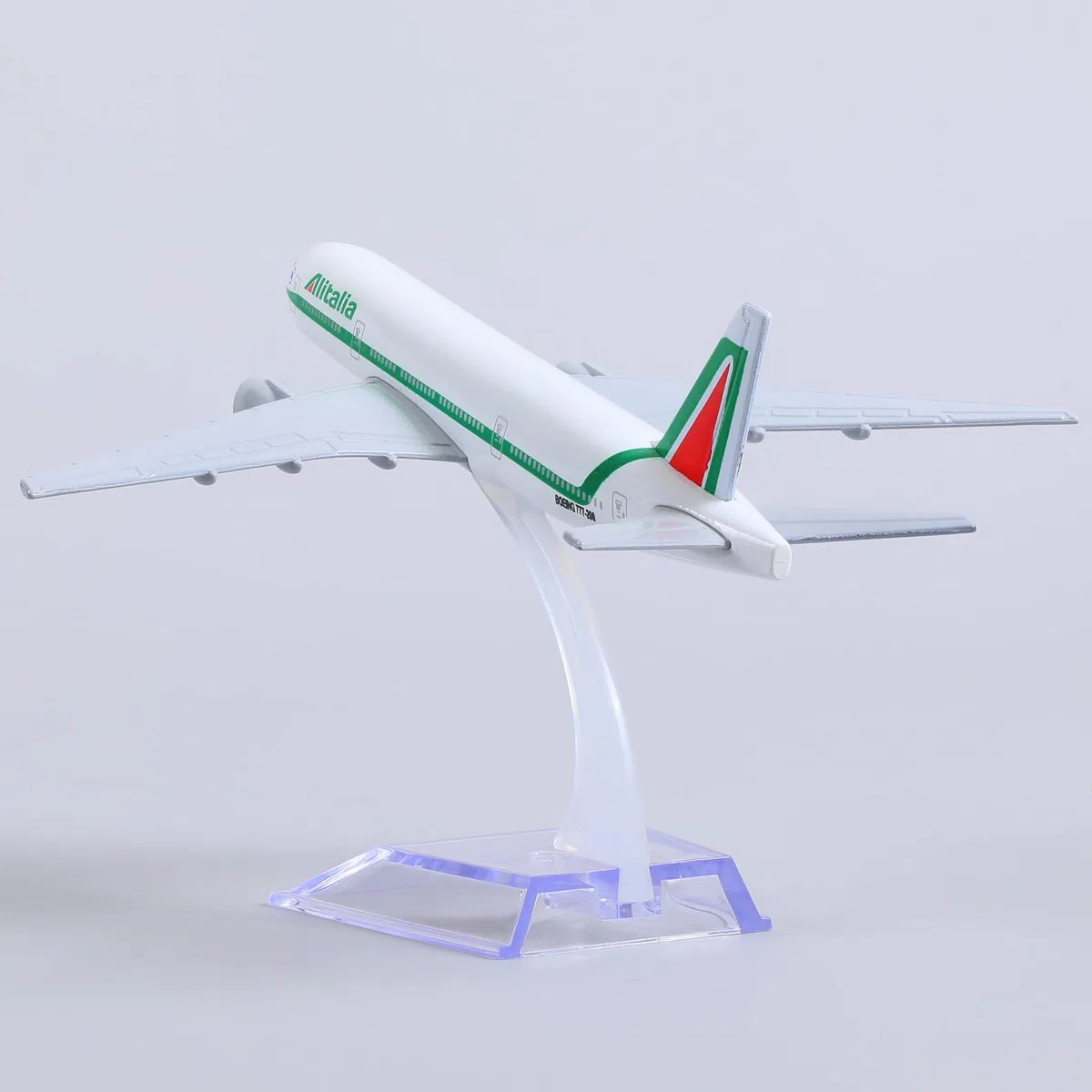 Boeing 777 Alitalia Italiana Airlines 1/400 Modello di aeroplano in metallo pressofuso con supporto Collezione di modelli di aeroplani per regalo per gli appassionati di aviazione