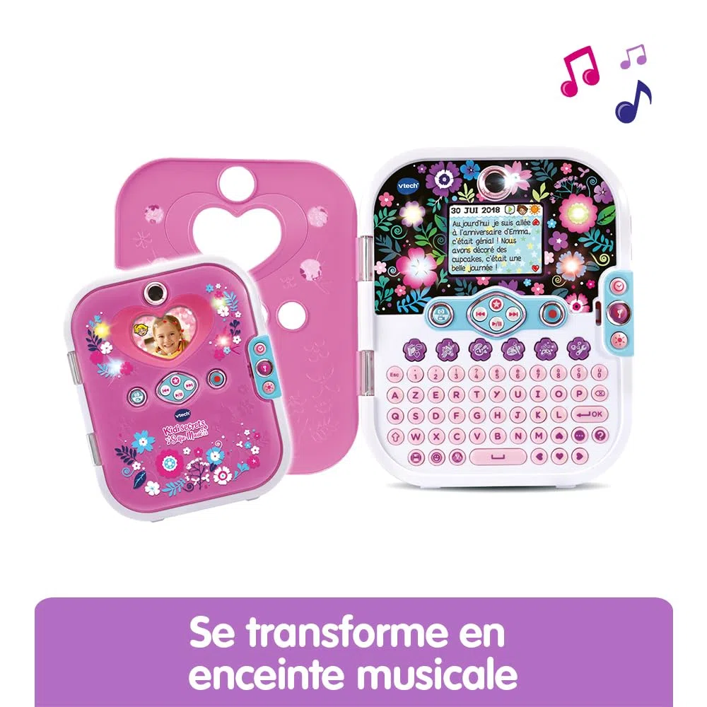 VTech- Diario elettronico per Bambini, Colore Rosa, Standard, 80-541965