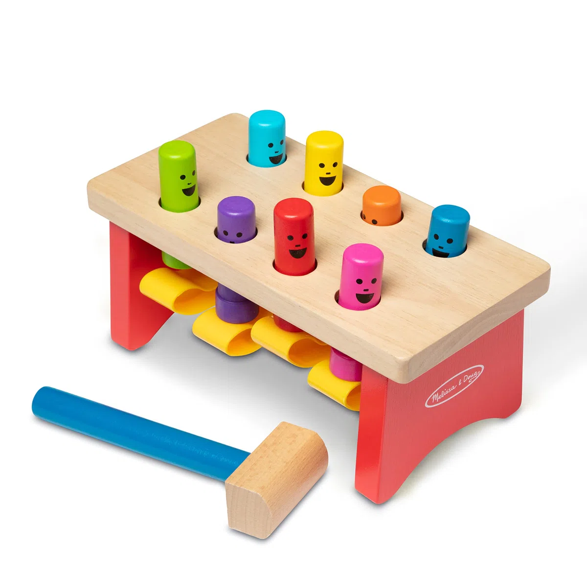 Melissa & Doug Banco da Lavoro in Legno con Martello, Gioco Educativo, Giocattoli per Lo Sviluppo, Giocattoli Prima Infanzia, Montessori, Regalo Bambini Bambine di 2 3 4 5 Anni