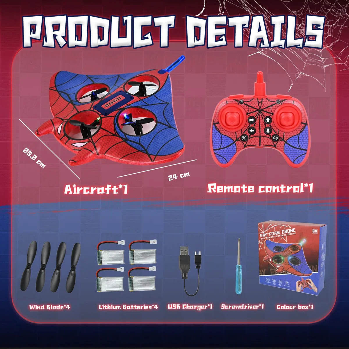 PATEMZON Aereo Telecomandato, 2,4 GHz Aereo Radiocomandato con Luci a LED, RC Aerei Giocattolo Drone con Volo Stazionario Automatico Rotazione 3D, Aeroplano Giocattolo Regalo per Bambini