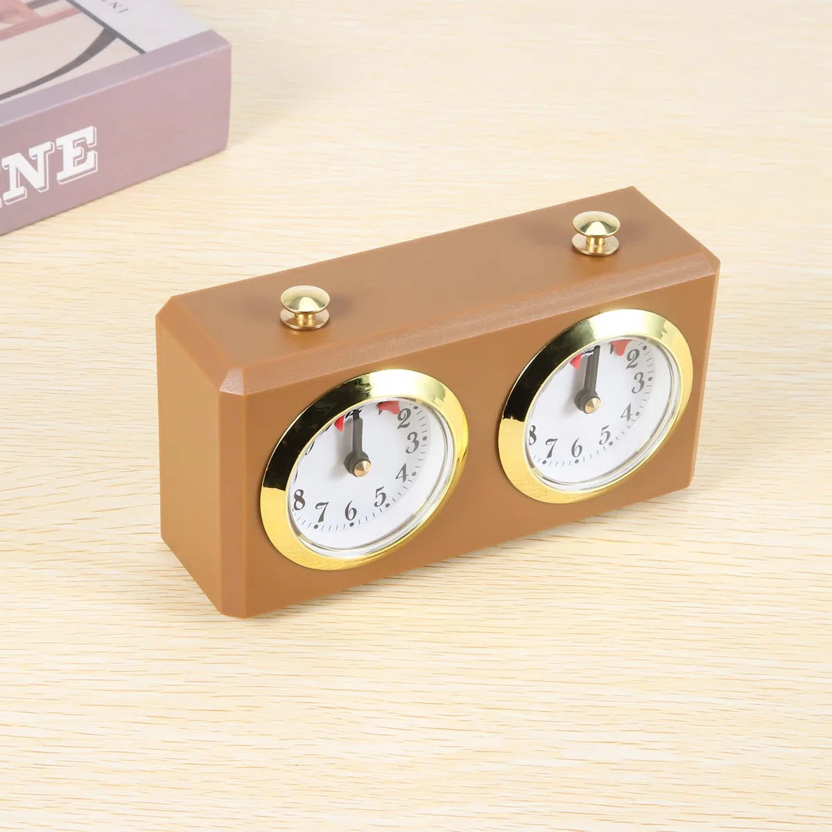 Jevina Orologio meccanico Scacchi Analogico per Scacchi Gioco Timer Orologio Orologi Ufficiali Timer Batteria Richiesta