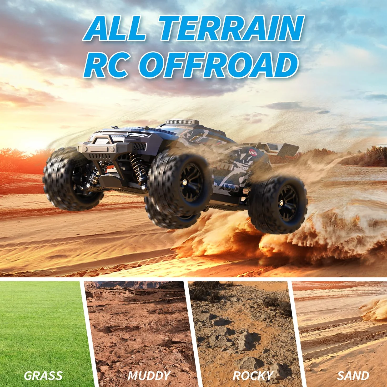 snookids Macchina Telecomandata - 2,4 GHz RC Car Veicolo Fuoristrada ad Alta Velocità 40 km/h 1:18, 4WD All Terrain Radiocomando Crawlers Regali di Giocattoli per Bambini Adulto