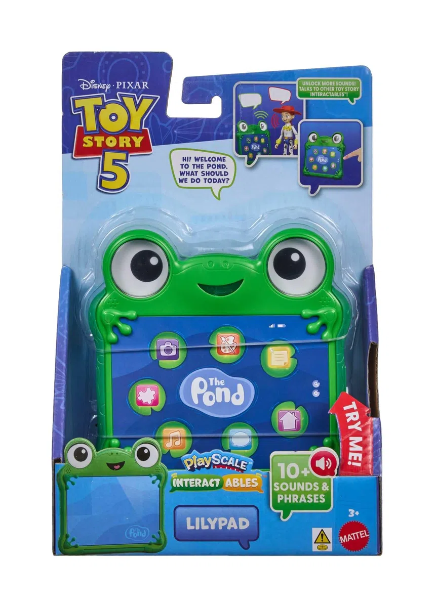Mattel Disney Pixar Toy Story 5 - LilyPad, personaggio interattivo da 18cm che ripete le frasi del film e interagisce con gli altri personaggi della serie quando sono vicini, JKV28