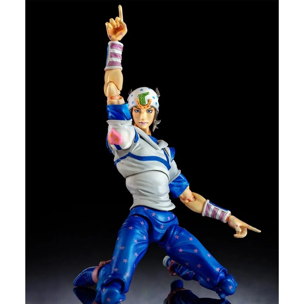 Johnny Joestar Action Figure - Anime JJBA Figura Articolazioni Mobili Modello con Accessori PVC Johnny Joestar Super Action Statue 17 cm (bianco)
