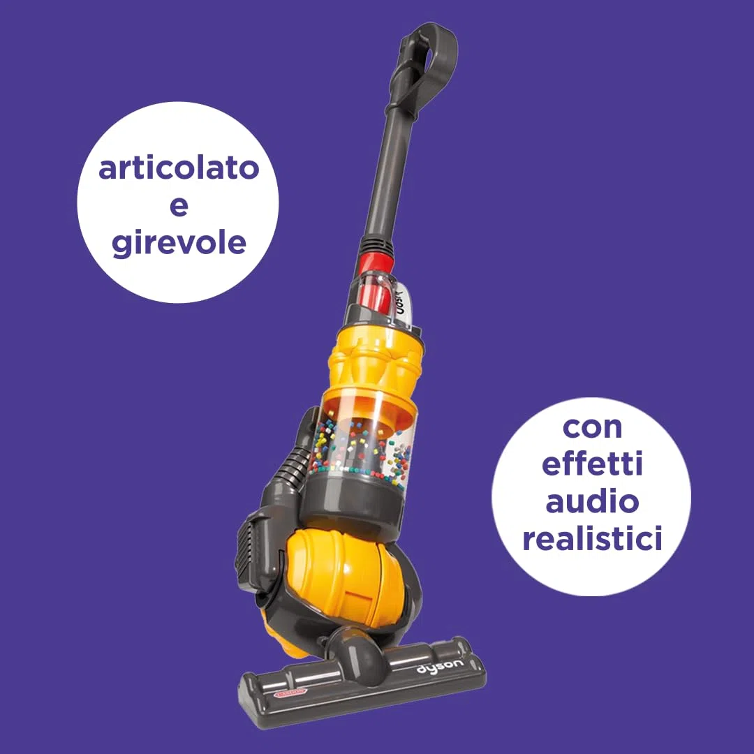 Casdon Dyson Ball | Copia in miniatura dell’aspirapolvere Dyson Ball per bambini dai 3 anni in su | Con movimento rotante per giochi di ruolo realistici e divertenti